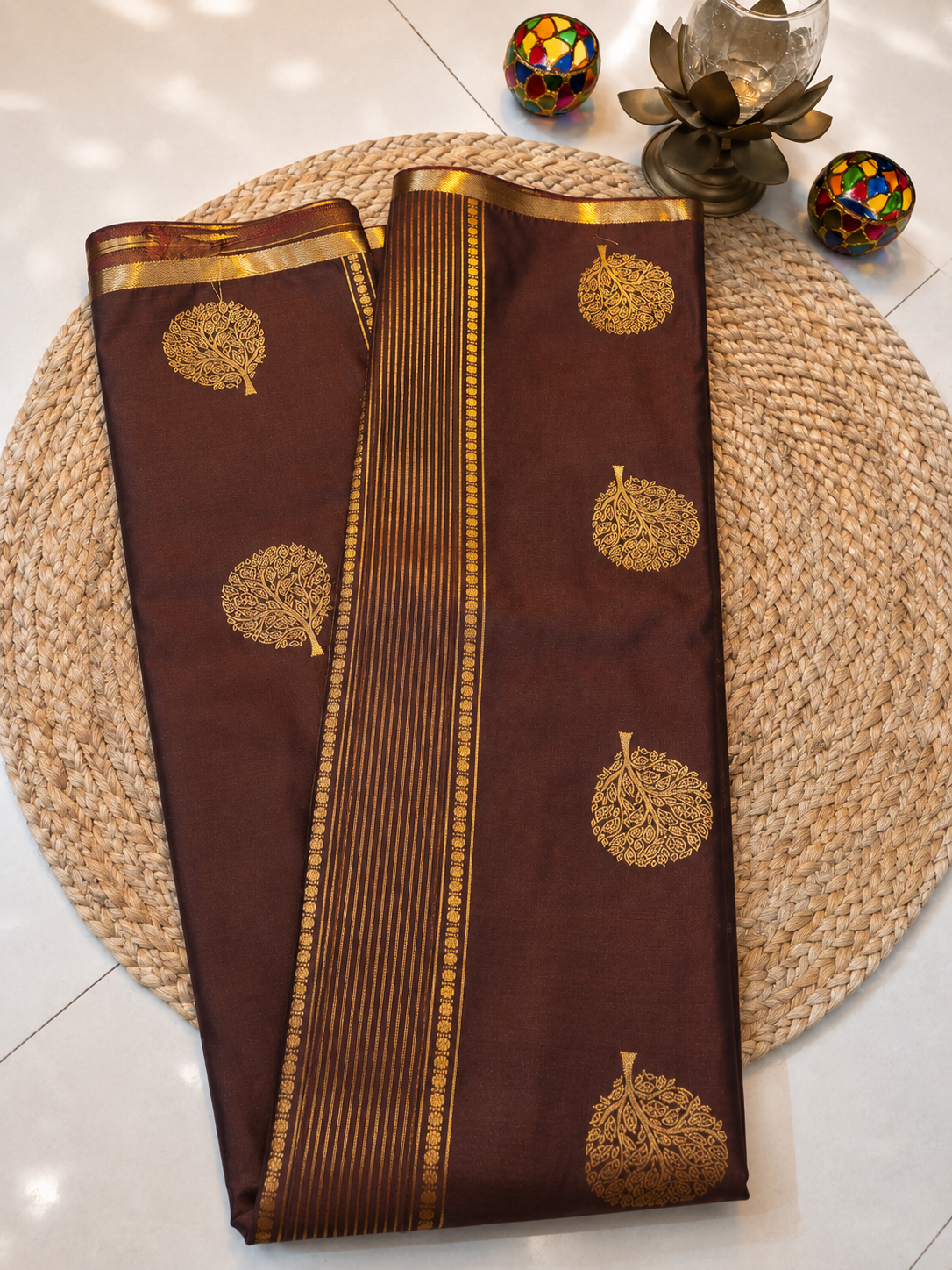 Apurva Silk - Mini Border - Tree Motifs