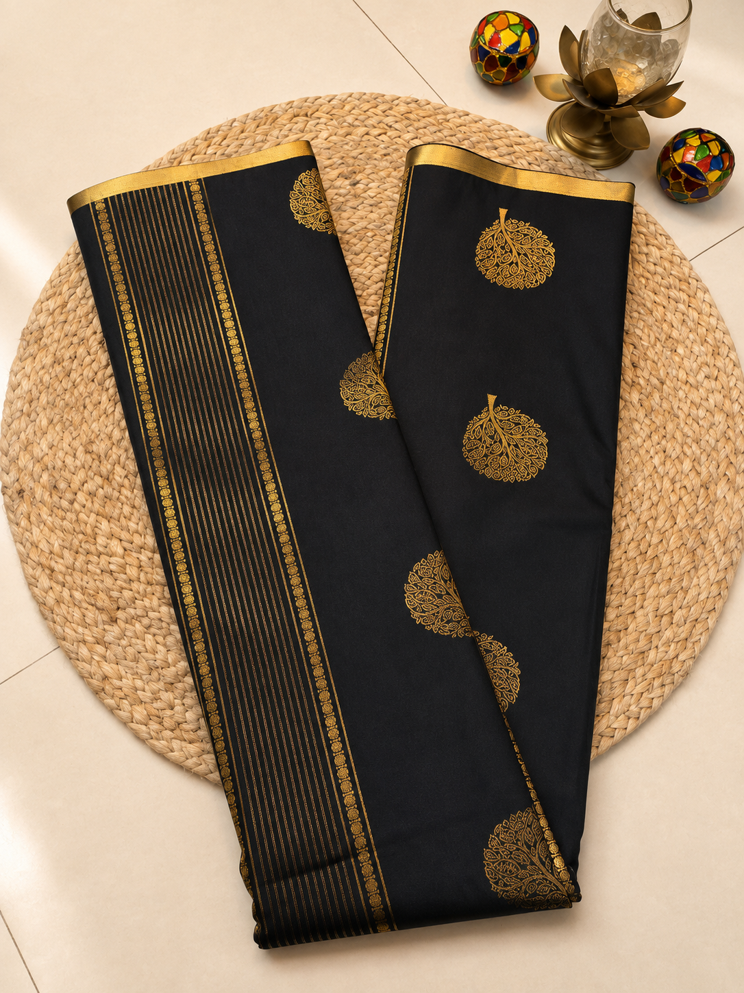 Apurva Silk - Mini Border - Tree Motifs