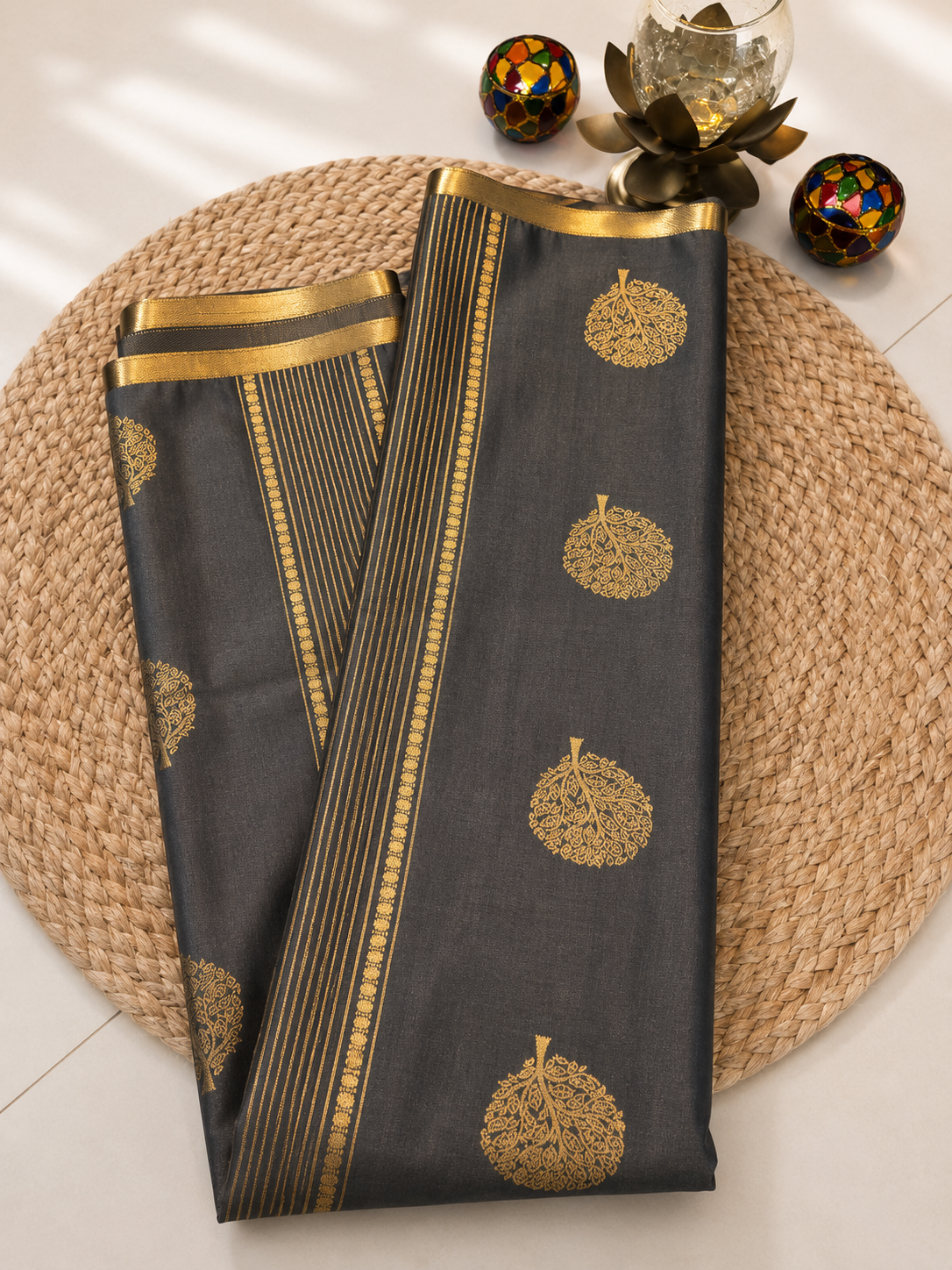 Apurva Silk - Mini Border - Tree Motifs
