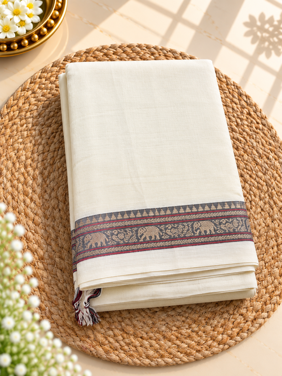 Ilkal Cotton - Small Border
