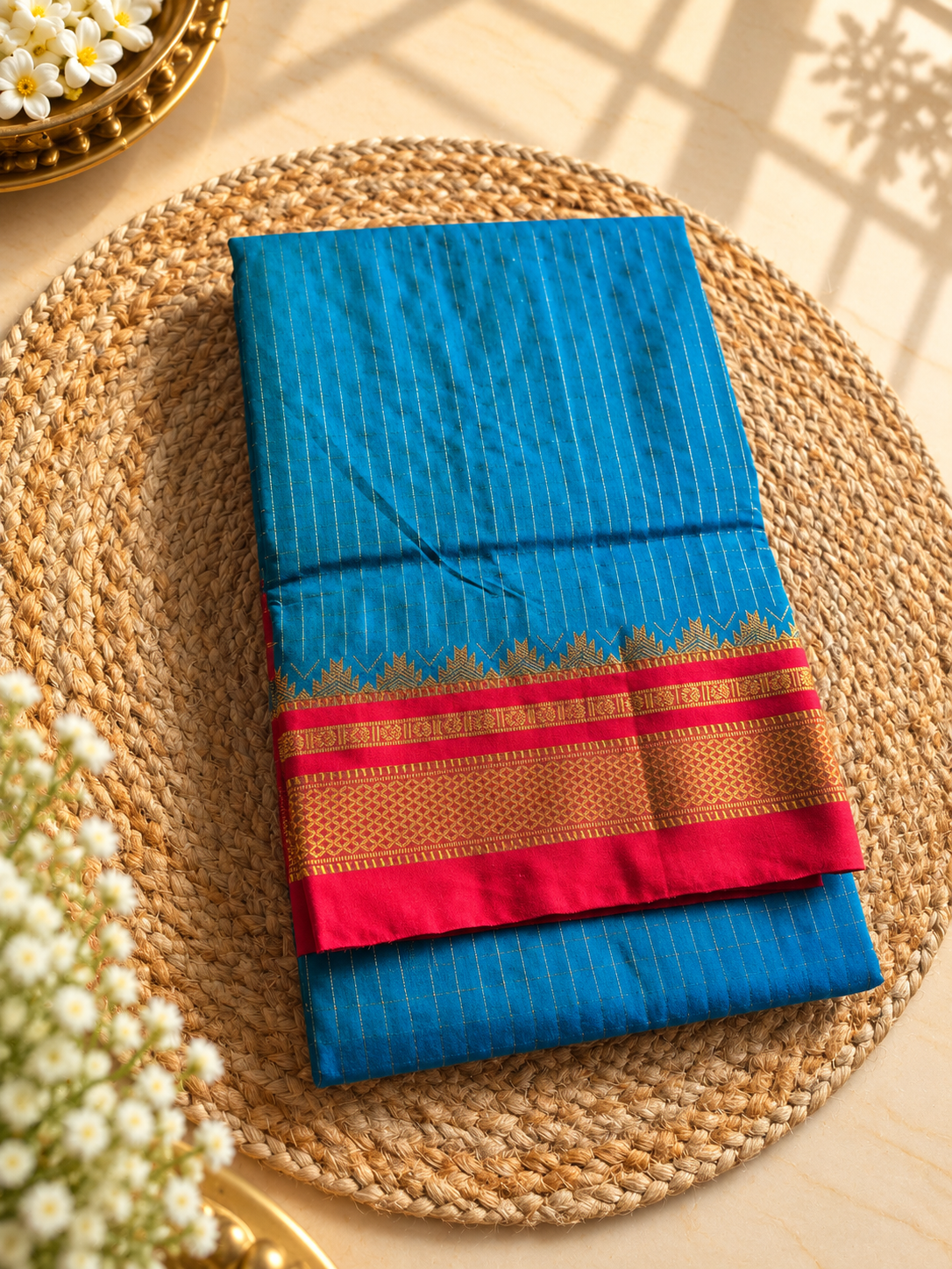Ilkal - Small Jari Checks - Silk Cotton