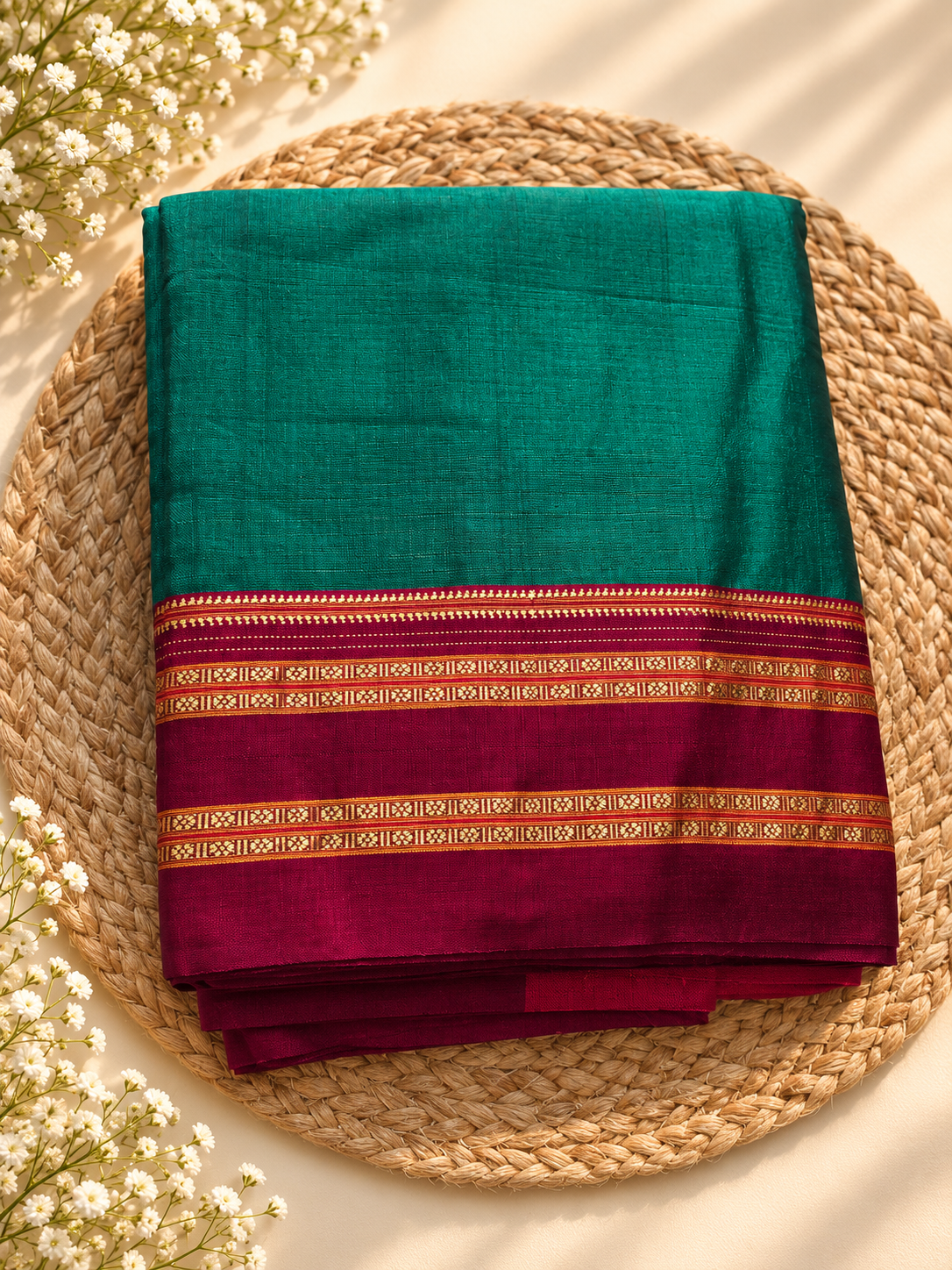 Ilkal Gayatri Border - Pure Handloom