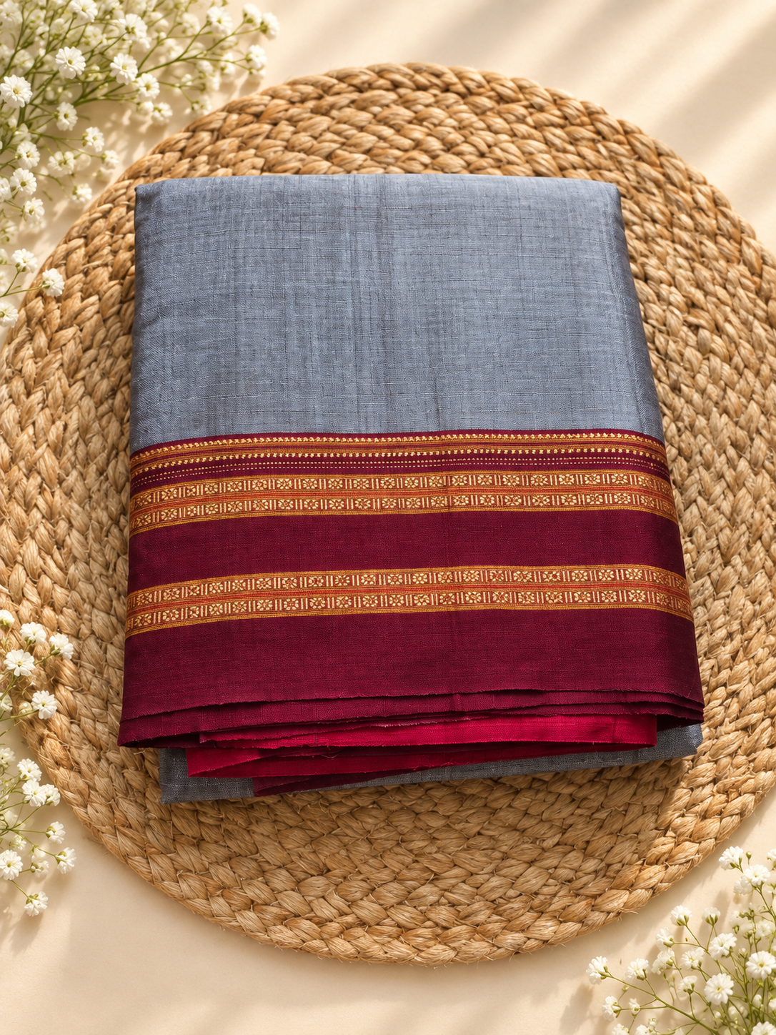 Ilkal Gayatri Border - Pure Handloom