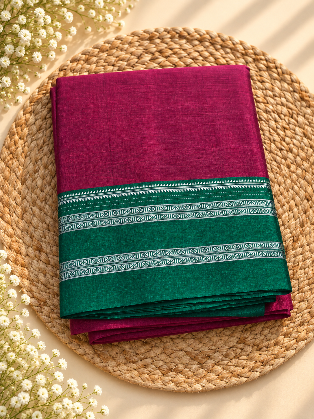 Ilkal Gayatri Border - Pure Handloom